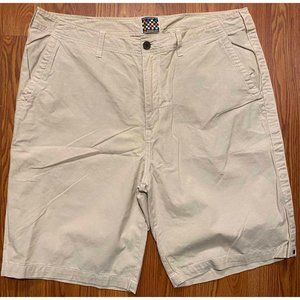 Vtg Quiksilver Chino Shorts Mens 38 9" Beige Skater Y2K Baggy